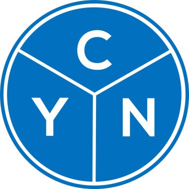CYN harf logosu tasarımı. CYN monogram harflerin baş harfleri logo kavramı. Beyaz arkaplanda CYN harf tasarımı.
