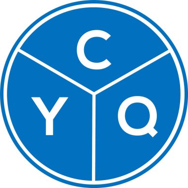 CYQ harf logosu tasarımı. CYQ monogram harflerin baş harfleri logo kavramı. Beyaz arkaplanda CYQ harf tasarımı.