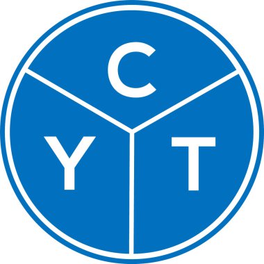 CYT harf logosu tasarımı. CYT başharflerinin baş harfleri logo konsepti. Beyaz arkaplanda CYT harf tasarımı.