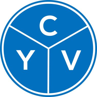 CYV harf logosu tasarımı. CYV monogram harflerin baş harfleri logo kavramı. Beyaz arkaplanda CYV harf tasarımı.