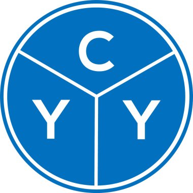 CYY harf logosu tasarımı. CYY monogram harflerin baş harfleri logo kavramı. Beyaz arkaplanda CYY harf tasarımı.