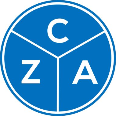 CZA mektup logosu tasarımı. CZA monogram harflerin baş harfleri logo kavramı. Beyaz arkaplanda CZA harf tasarımı.
