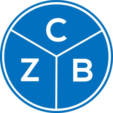 CZB harfi logo tasarımı. CZB monogram harflerin baş harfleri logo kavramı. Beyaz arkaplanda CZB harf tasarımı.