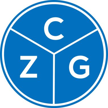 CZG harf logosu tasarımı. CZG monogram harflerin baş harfleri logo kavramı. Beyaz arkaplanda CZG harf tasarımı.