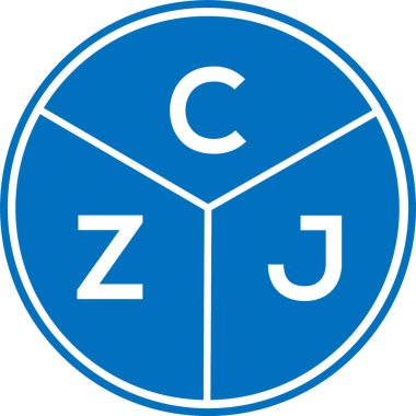 CZJ harf logosu tasarımı. CZJ harflerin baş harfleri logo konsepti. Beyaz arkaplanda CZJ harf tasarımı.