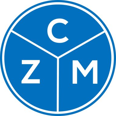 CZM mektup logosu tasarımı. CZM monogram harflerin baş harfleri logo kavramı. Beyaz arkaplanda CZM harf tasarımı.