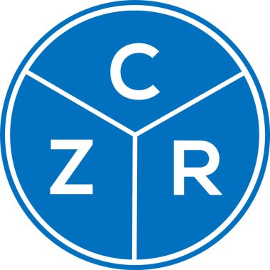CZR harf logosu tasarımı. CZR monogram harflerin baş harfleri logo kavramı. Beyaz arkaplanda CZR harf tasarımı.