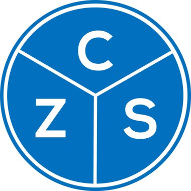 CZS harf logosu tasarımı. CZS monogram harflerin baş harfleri logo kavramı. Beyaz arkaplanda CZS harf tasarımı.