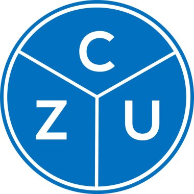 CZU harf logosu tasarımı. CZU monogram harflerin baş harfleri logo kavramı. Beyaz arkaplanda CZU harf tasarımı.