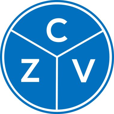 CZV harf logosu tasarımı. CZV monogram harflerin baş harfleri logo kavramı. Beyaz arkaplanda CZV harf tasarımı.