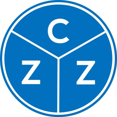 CZZ harf logosu tasarımı. CZZ monogram harflerin baş harfleri logo kavramı. Beyaz arkaplanda CZZ harf tasarımı.