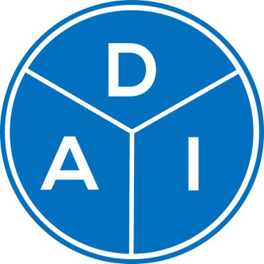 DAI harf logosu tasarımı. DAI başharflerin baş harfleri logo konsepti. Beyaz arkaplanda DAI harf tasarımı.