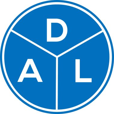 DAL harf logosu tasarımı. DAL başharflerinin baş harfleri logo konsepti. Beyaz arkaplanda DAL harf tasarımı.
