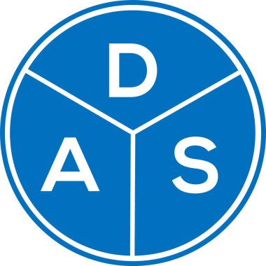 DAS harfi logo tasarımı. DAS başharflerinin baş harfleri logo konsepti. Beyaz arkaplanda DAS harf tasarımı.