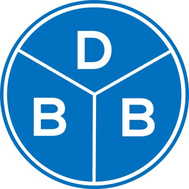 DBB harfli logo tasarımı. DBB monogram harflerin baş harfleri logo kavramı. Beyaz arkaplanda DBB harf tasarımı.