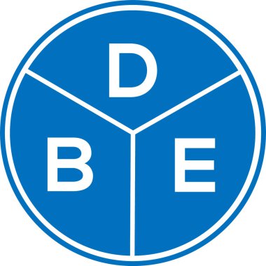 DBE mektup logosu tasarımı. DBE başharflerinin baş harfleri logo konsepti. Beyaz arkaplanda DBE harf tasarımı.