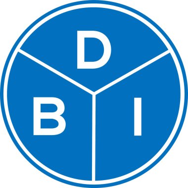 DBI mektup logosu tasarımı. DBI baş harfleri logo konsepti. Beyaz arkaplanda DBI harf tasarımı.