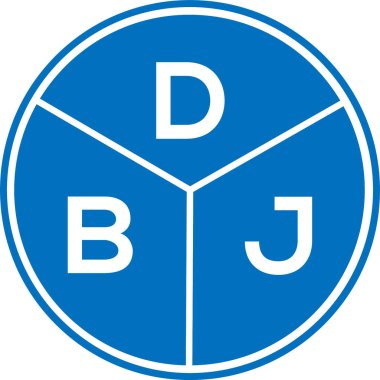 DBJ harf logosu tasarımı. DBJ harflerin baş harfleri logo konsepti. Beyaz arkaplanda DBJ harf tasarımı.