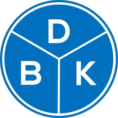 DBK mektup logosu tasarımı. DBK monogram harflerin baş harfleri logo kavramı. Beyaz arkaplanda DBK harf tasarımı.