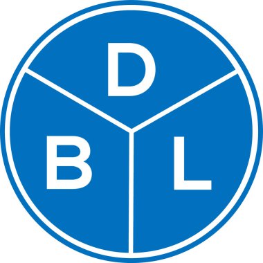 DBL harf logosu tasarımı. DBL monogram harflerin baş harfleri logo kavramı. Beyaz arkaplanda DBL harf tasarımı.