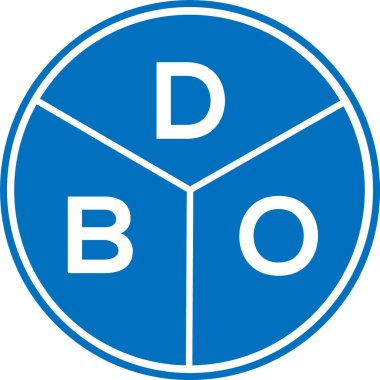 DBO harf logosu tasarımı. DBO monogram harflerin baş harfleri logo kavramı. Beyaz arkaplanda DBO harf tasarımı.