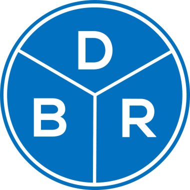 DBR harf logosu tasarımı. DBR monogram harflerin baş harfleri logo kavramı. Beyaz arkaplanda DBR harf tasarımı.