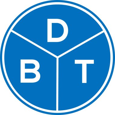 DBT harf logosu tasarımı. DBT başharflerin baş harfleri logo konsepti. Beyaz arkaplanda DBT harf tasarımı.