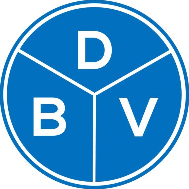 DBV harf logosu tasarımı. DBV monogram harflerin baş harfleri logo kavramı. Beyaz arkaplanda DBV harf tasarımı.