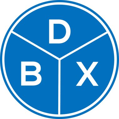 DBX harfli logo tasarımı. DBX başharflerin baş harfleri logo konsepti. Beyaz arkaplanda DBX harf tasarımı.