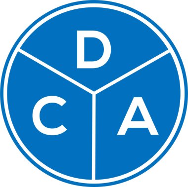 DCA mektup logosu tasarımı. DCA monogram harflerin baş harfleri logo kavramı. Beyaz arkaplanda DCA harf tasarımı.