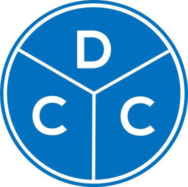 DCC mektup logosu tasarımı. DCC monogram harflerin baş harfleri logo kavramı. Beyaz arkaplanda DCC harf tasarımı.
