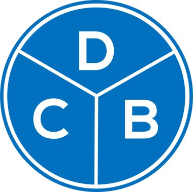 DCB harf logosu tasarımı. DCB monogram harflerin baş harfleri logo kavramı. Beyaz arkaplanda DCB harf tasarımı.