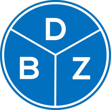 DBZ harf logosu tasarımı. DBZ monogram harflerin baş harfleri logo kavramı. Beyaz arkaplanda DBZ harf tasarımı.