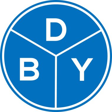 DBY mektup logosu tasarımı. DBY monogram harflerin baş harfleri logo kavramı. Beyaz arkaplanda DBY harf tasarımı.