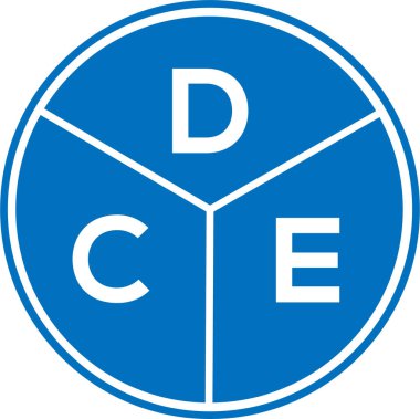 DCE mektup logosu tasarımı. DCE başharflerinin baş harfleri logo konsepti. Beyaz arkaplanda DCE harf tasarımı.