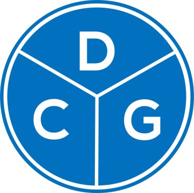 DCG harf logosu tasarımı. DCG monogram harflerin baş harfleri logo kavramı. Beyaz arkaplanda DCG harf tasarımı.