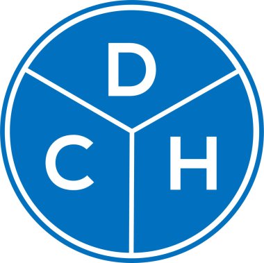 DCH mektup logosu tasarımı. DCH baş harfleri logo konsepti. Beyaz arkaplanda DCH harf tasarımı.