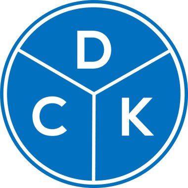 DCK harf logosu tasarımı. DCK monogram harflerin baş harfleri logo kavramı. Beyaz arkaplanda DCK harf tasarımı.