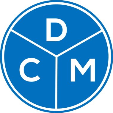 DCM mektup logosu tasarımı. DCM monogram harflerin baş harfleri logo kavramı. Beyaz arkaplanda DCM harf tasarımı.