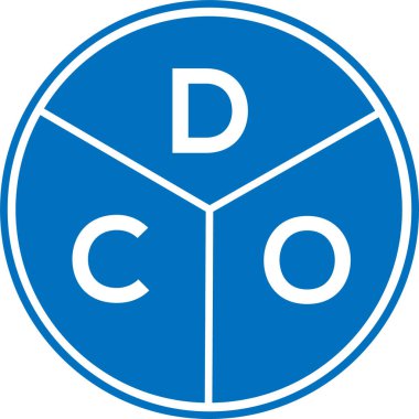 DCO harf logosu tasarımı. DCO monogram harflerin baş harfleri logo kavramı. Beyaz arkaplanda DCO harf tasarımı.