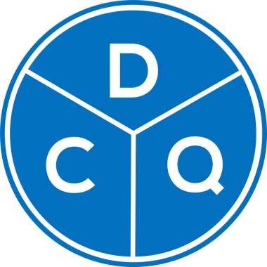 DCQ harf logosu tasarımı. DCQ monogram harflerin baş harfleri logo kavramı. Beyaz arkaplanda DCQ harf tasarımı.