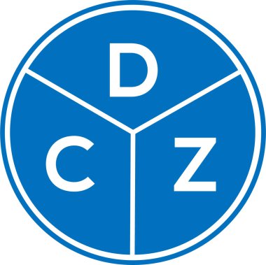DCZ harf logosu tasarımı. DCZ monogram harflerin baş harfleri logo kavramı. Beyaz arkaplanda DCZ harf tasarımı.
