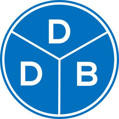 DDB harf logosu tasarımı. DDB monogram harflerin baş harfleri logo kavramı. Beyaz arkaplanda DDB harf tasarımı.