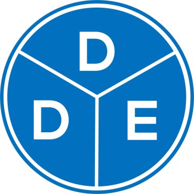 DDE harf logosu tasarımı. DDE monogram harflerin baş harfleri logo kavramı. Beyaz arkaplanda DDE harf tasarımı.