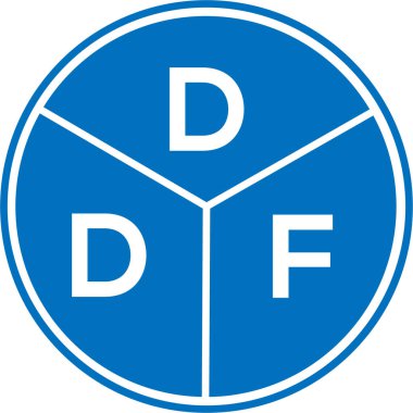 DDF mektup logosu tasarımı. DDF monogram harflerin baş harfleri logo konsepti. Beyaz arkaplanda DDF harf tasarımı.