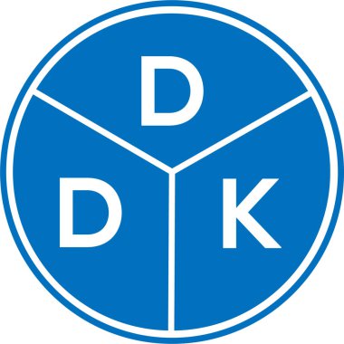 DDK mektup logosu tasarımı. DDK monogram harflerin baş harfleri logo kavramı. Beyaz arkaplanda DDK harf tasarımı.