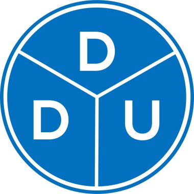 DDU mektup logosu tasarımı. DDU monogram harflerin baş harfleri logo kavramı. Beyaz arkaplanda DDU harf tasarımı.