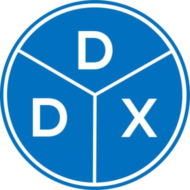 DDX harfli logo tasarımı. DDX monogram harflerin baş harfleri logo kavramı. Beyaz arkaplanda DDX harf tasarımı.