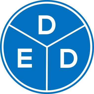 DED mektup logosu tasarımı. DED monogram harflerin baş harfleri logo kavramı. Beyaz arkaplanda DED harf tasarımı.