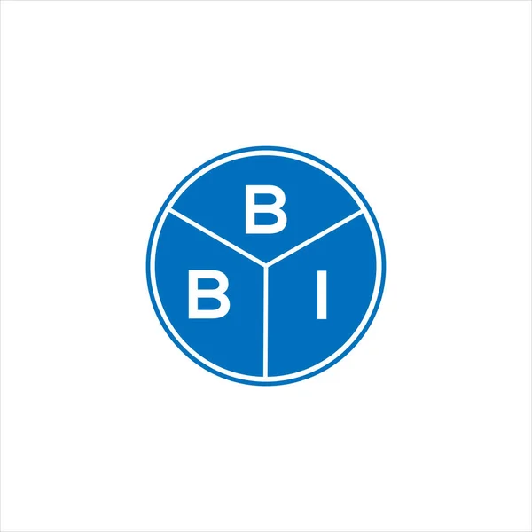 Bbiレターロゴデザイン Bbiモノグラムイニシャルレターロゴコンセプト 黒を基調としたBbiレターデザイン — ストックベクタ